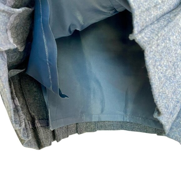 Talbots 100% Wool Blue Pleated Lined A-Line Skirt Preppy Office Size 2 Petite - Picture 10 of 12